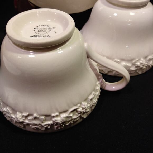 1 Wedgwood Cup n Saucer Set Cream on Cream Color - Picture 10 of 13